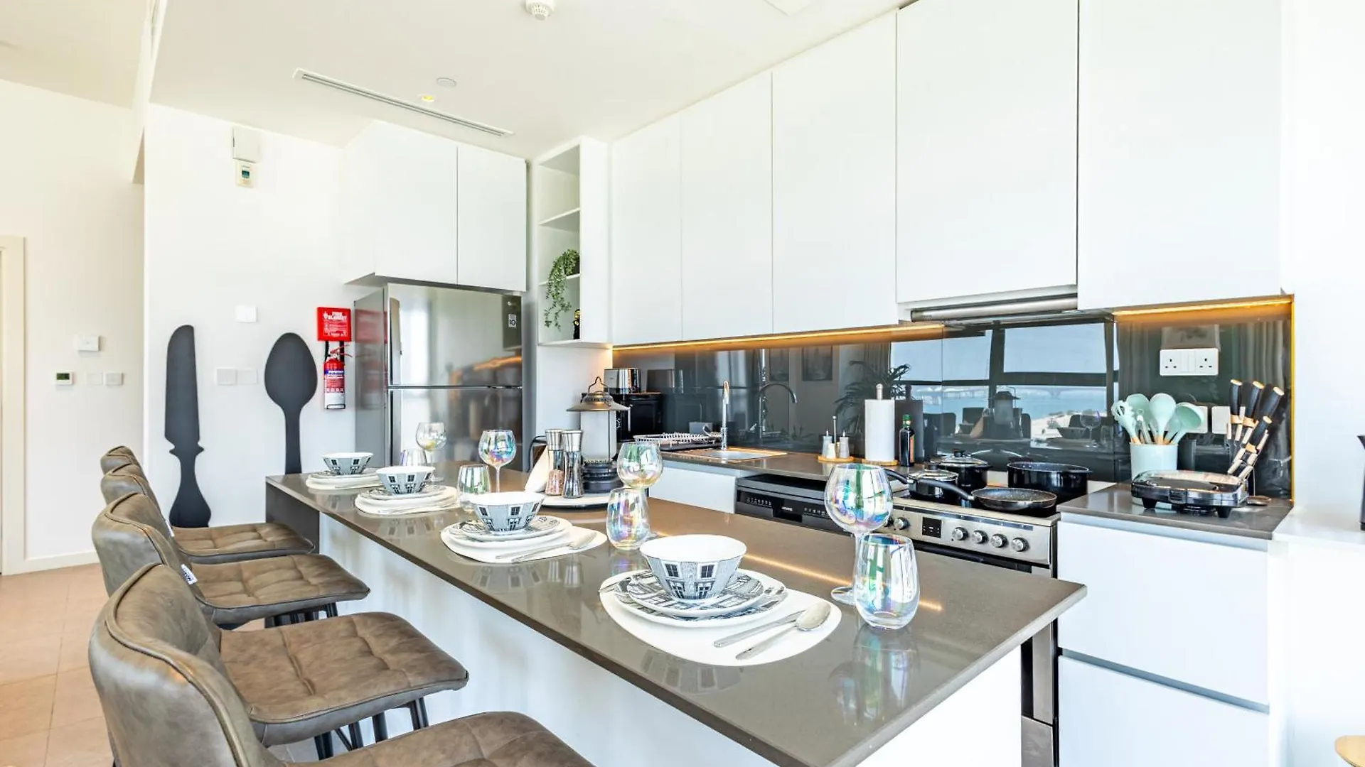 公寓 Private Beach - Sea Views - Beachfront - Paddle - Heart Of Al Reem Island - Pixel - Luxurious Modern Elegance 阿布扎比 阿拉伯联合酋长国